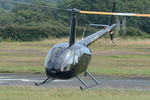 G-JGAR @ EGFH - Visiting Raven II helicopter arriving. - by Roger Winser