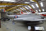 VZ608 - Gloster Meteor FR9(Mod), testbed for R-R RB.108 vertical lift engine and with lengthened nacelles for afterburners, at the Newark Air Museum