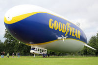 D-LZFN @ LFRM - Team of Zeppelin advertisement for Goodyear based in a field near Ruaudin 72 for the 24h le Mans. 19 to 23 August 2021.
5 km from le Mans airport LFRM.
The Zeppelin is head-on and windy, keeping it in line with its stern propellers. - by Thierry DETABLE