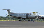 LX-FLJ @ EGTF - Pilatus PC-12/NGX departing Fairoaks for Antwerp. Ex HB-FSU - by moxy