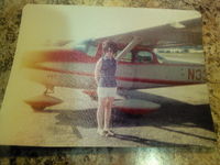 N3335Y - This was my dad , Bob Ledgerwood's plane in the early 70's to 1977. His sister is standing in front of plane. Bob's sister is in picture. He kept it tethered at a grass landing strip in Alton MO because there was no airport there. - by Berniece Ledgerwoo- his wife