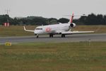F-HMLF @ LFRB - Bombardier CL-600-2E25(CRJ-1000), Reverse thrust landing rwy 25L, Brest-Bretagne airport (LFRB-BES) - by Yves-Q