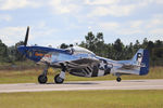 N151TP @ KPGD - P-51 Mustang lands at Punta Gorda Airport during the 2021 Florida International Air Show - by James Donten