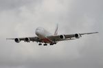 A6-EVC @ LFPG - Airbus A380-842, Short approach rwy 26L, Roissy Charles De Gaulle airport (LFPG-CDG) - by Yves-Q