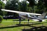 D-EVMO - Cessna (Reims) F152 displayed at the aviation school / restaurant at Bonn-Hangelar airfield - by Ingo Warnecke