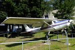 D-EVMO - Cessna (Reims) F152 displayed at the aviation school / restaurant at Bonn-Hangelar airfield