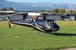 F-GZFJ @ LFMD - AS350 parked in the sun of Southern France - by FerryPNL