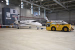 OE-GJB @ LOWW - Parking procedures in the hangar