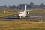 L1-01 @ LFRB - Dassault Falcon 2000EX, Taxiing to holding point Charlie, Brest-Bretagne airport (LFRB-BES) - by Yves-Q