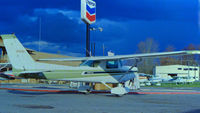 N5125B @ S43 - Harvey Airport rental Cessna 152 as it came to the FBO in march of  1985 in green livery. - by Mark R Peterson