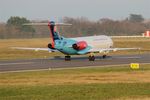 OM-BYB @ LFRB - Fokker 100, Take off run rwy 07R, Brest-Bretagne airport (LFRB-BES) - by Yves-Q
