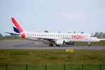 F-HBLI @ LFRB - Embraer 190LR, Taxiing to boarding area, Brest-Bretagne Airport (LFRB-BES) - by Yves-Q