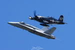 N45NL @ KBAF - Legacy Demo F-18C and Corsair - by Topgunphotography