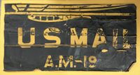 N10754 - Writing on back of canvas:
Ship no 165, flown by Freddie Cann, crashed in swamp, 3 miles East of Bayard FL, in dense fog, 11:00 nite of Nov 8 1932 - by Jeff Evans