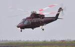 G-XXEB @ EGFH - Visiting helicopter operated by the Queens Helicopter Flight departing Runway 10. - by Roger Winser