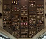N19141 @ KSFO - Flightdeck overhead panel SFO 2022. - by Clayton Eddy
