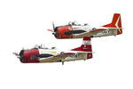 VH-RPX - Warbirds Over Scone 2022. In the air with another T-28B, VH-FNO. - by George Pergaminelis