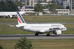 F-HBNE @ LFBO - Airbus A320-214, Landing rwy 14R, Toulouse-Blagnac Airport (LFBO-TLS) - by Yves-Q