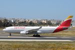 EC-MJT @ LMML - A330 EC-MJT of Iberia entering the ACM Facility in Malta to be sprayed in the all grey colour, being delivered to the Spanish Air Force to serve in the MRTT Role - by Raymond Zammit