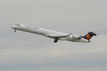 D-ACKH @ LFBO - Bombardier CRJ-900LR, take off rwy 32R, Toulouse-Blagnac Airport (LFBO-TLS) - by Yves-Q
