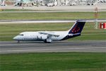 OO-DJZ @ LFBO - BAE Systems RJ85, Taxiing Rwy 32L, Toulouse Blagnac Airport (LFBO-TLS) - by Yves-Q