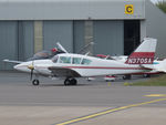 N370SA @ EGJB - Warming up prior to departure, Guernsey - by alanh