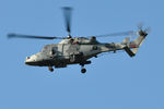 ZZ387 @ EGFH - Royal Navy Wildcat operated by 847 NAS (c/s Marine 11) departing the airport after taking on fuel. - by Roger Winser