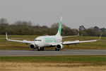 F-GZHJ @ LFRB - Boeing 737-86J, U-Turn rwy 25L, Brest-Bretagne Airport (LFRB-BES) - by Yves-Q