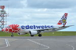 HB-JLT @ EGSH - Removed from spray shop with Edelweiss 'Help Alliance' colour scheme. - by keithnewsome