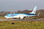 OO-JLO @ LFRB - Boeing 737-8K5, Lining up rwy 07R, Brest-Bretagne airport (LFRB-BES) - by Yves-Q