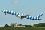 D-ABOI @ EGSH - Leaving Norwich for Hamburg following paintwork. - by keithnewsome