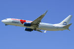 OM-IEX @ LZIB - Air Explore Boeing 737-8BK koala.sk/tiptravel.sk - stickers - by Thomas Ramgraber