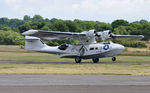 G-PBYA @ EGFH - Visiting PBY-1A Canso departing Runway 28 to display on day 2 of the Wales Airshow 2022. - by Roger Winser