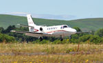 2-WOOD @ EGFH - Visiting Citation Bravo operated by Horizon Air arriving Runway 04 from Faro, Portugal.