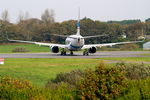 SP-ENT @ LFRB - Boeing 737-8AS, Lining up rwy 25L, Brest-Bretagne airport (LFRB-BES) - by Yves-Q