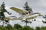 G-ELXE @ EGHP - Cessna 182T Skylane lifting off at Popham. - by PhilR