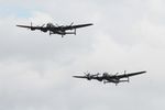 PA474 @ EGTD - PA474 BBMF 1945 Avro Lancaster B1 'Thumper'  & C-GVRA CWHM 1945 Avro Lancaster X 'Vera' at Wings & Wheels Dunsfold - by PhilR