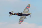 G-ASJV @ EGTD - MH434 1943 VS Spitfire lX at Wings & Wheels Dunsfold - by PhilR