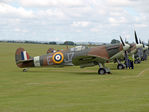 AR213 @ EGSU - 1941 VS Spitfire 1A AR213 at Flying Legends Duxford - by PhilR