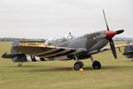 G-TRIX @ EGSU - PV202 (G-TRIX) 1944 VS Spitfire lXT Duxford - by PhilR