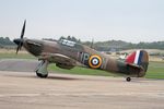 G-HUPW @ EGSU - R4118 (G-HUPW) 1940 Hawker Hurricane l BoB Display Duxford - by PhilR