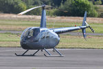 G-GSPY @ EGFH - Visiting R44 Raven II helicopter operated by Wild Helicopters Ltd. - by Roger Winser