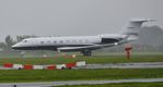 N109CH @ EGHH - Backtracking on arrival in bad weather - by John Coates