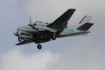 F-GJCR @ LFBD - Beech E90 King Air, On final rwy 23, Bordeaux Mérignac airport (LFBD-BOD) - by Yves-Q