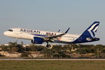 SX-NEE @ LMML - A320Neo SX-NEE Aegean Airways - by Raymond Zammit