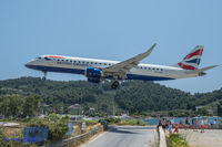 G-LCAA @ JSI - BA Embraer landing at JSI. - by Andy Collins