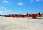 XX245 @ LMML - Red Arrows parked in line. Malta Air Show 2013 - by Lars Baek