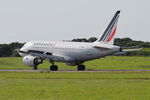 F-GUGA @ LFRB - Airbus A318-111, Landing rwy 25L, Brest-Bretagne airport (LFRB-BES) - by Yves-Q