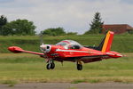 ST-23 @ LFOA - Belgian Red Devil Team SIAI-Marchetti SF-260M, Landing, Avord Air Base 702 (LFOA) Open day 2016 - by Yves-Q