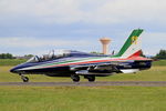 MM54539 @ LFOA - Aermacchi MB-339PAN, N°11 of Frecce Tricolori Aerobatic Team 2016, Taxiing, Avord Air Base 702 (LFOA) Open day 2016 - by Yves-Q